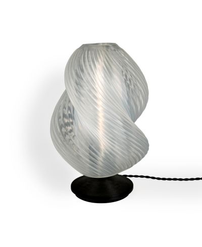 Настольная светодиодная лампа Gema 13.5" Mid-Century Coastal, 3D Printed, цвет dark smoke/black