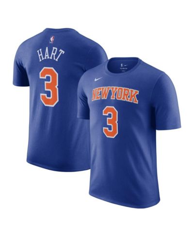Nike Men's Josh Hart Blue New York Knicks Icon Edition Name & Number T-Shirt
