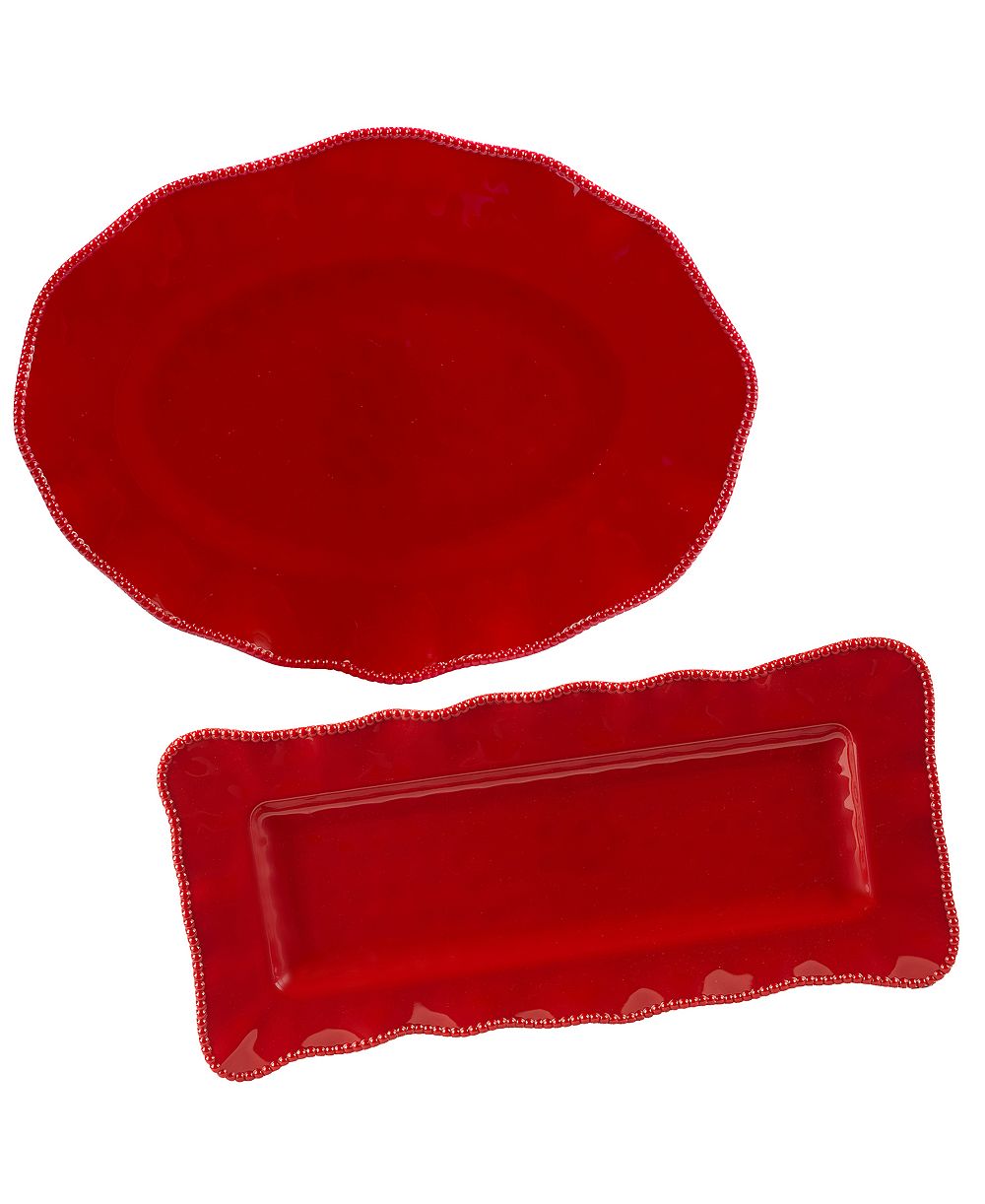 Набор из 2 блюд Certified International Perlette Red