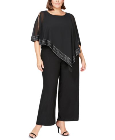 SL Fashions Plus Size Асимметричный комбинезон