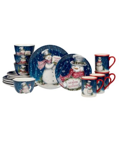 Набор столовой Certified International Snowman Greetings, 16 шт., на 4 персоны