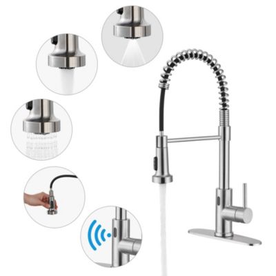 Кухонный смеситель CASAINC 68.7 inches 1.8 GPM Pull Down Touchless Sensor Single Handle