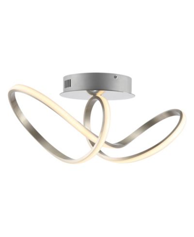 JONATHAN Y Chantelle 19.5" 1-Light Modern Minimalist Aluminum Loop Integrated LED Semi Flush Mount