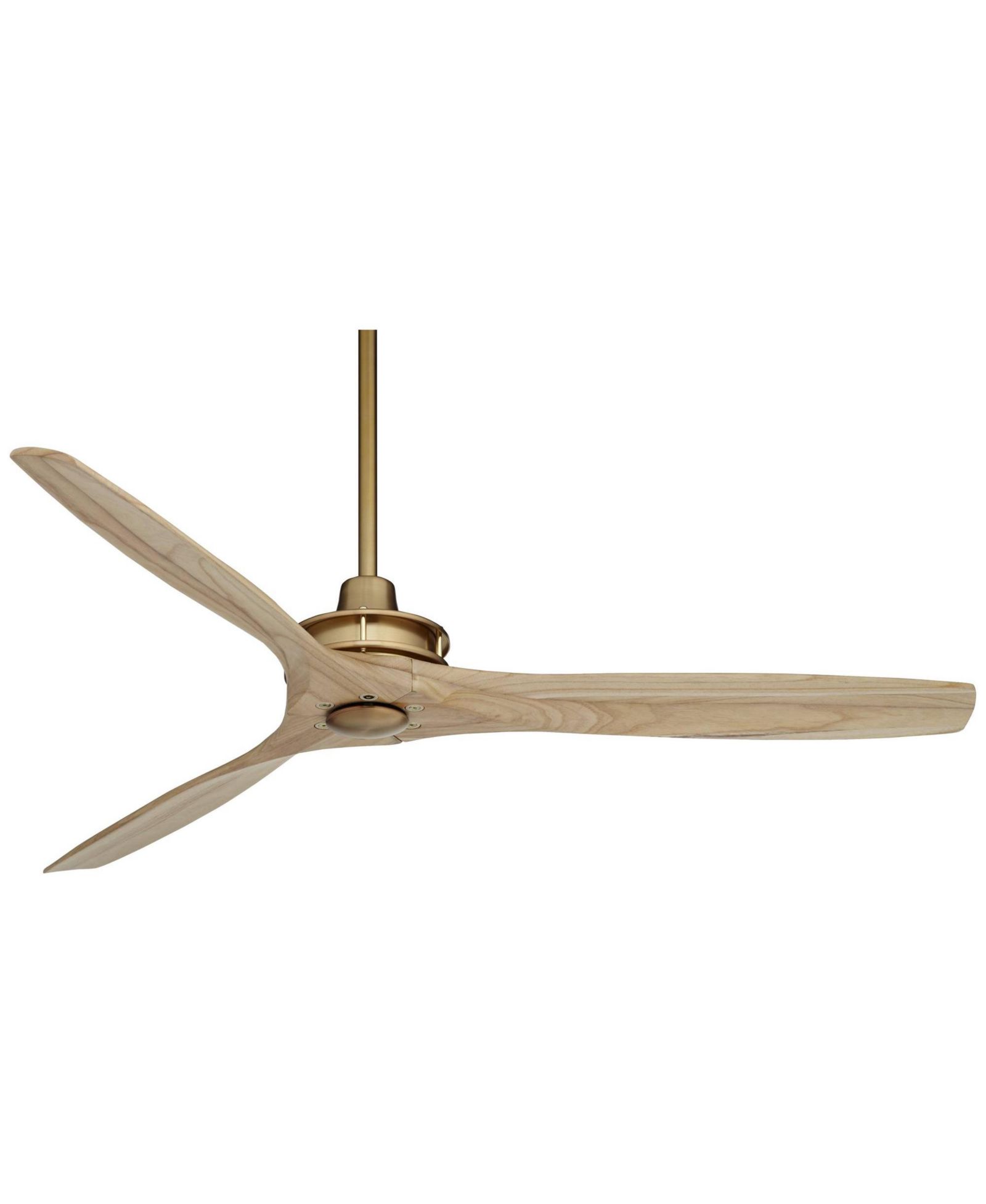 Потолочный вентилятор Casa Vieja 52" Windspun Modern, Soft Brass Finish, Natural Wood Blades