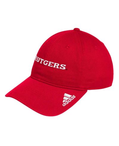 Мужская регулируемая кепка Adidas Scarlet Rutgers Scarlet Knights Locker Room Wordmark Slouch