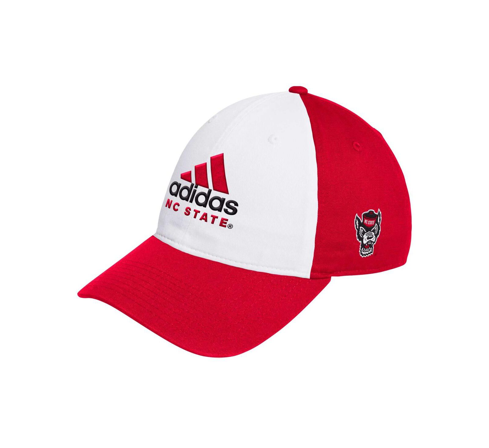 Adidas Men's White/Red NC State Wolfpack Slouch Adjustable Hat