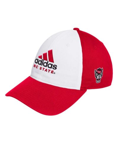 Мужская кепка Adidas White/Red NC State Wolfpack Slouch Adjustable
