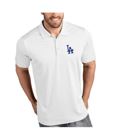 Antigua Men's White Los Angeles Dodgers Tribute Polo