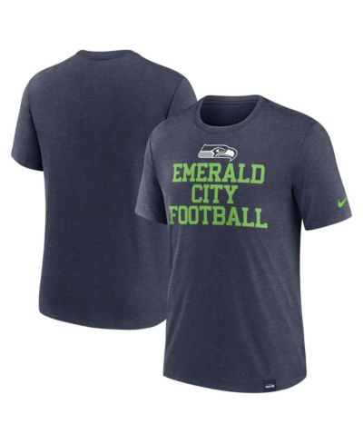 Nike Мужской Heather College Navy Seattle Seahawks Blitz Tri-Blend T-Shirt