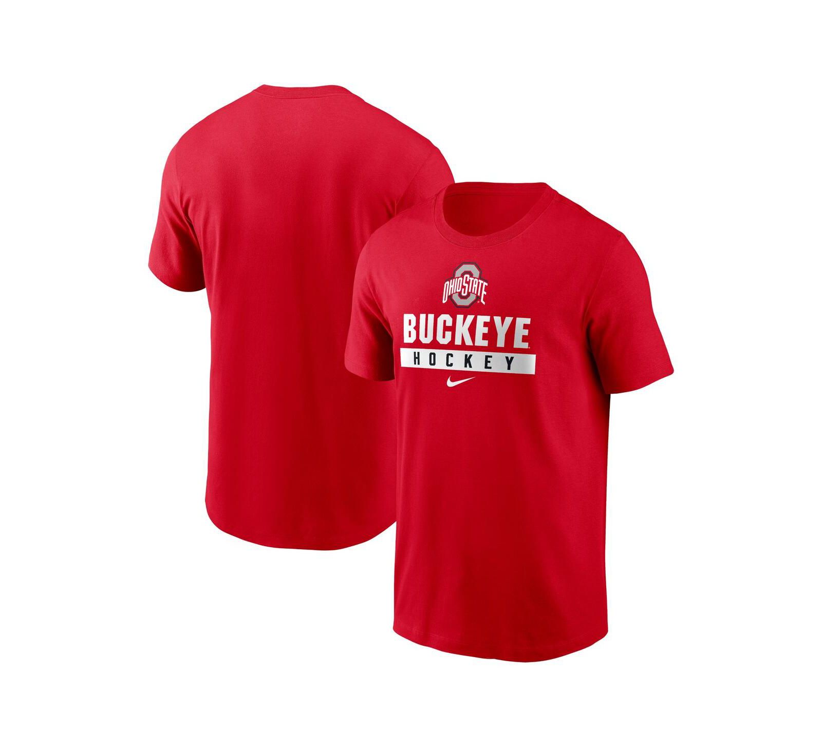 Мужская спортивная футболка Nike Scarlet Ohio State Buckeyes Ice Hockey Sport Drop