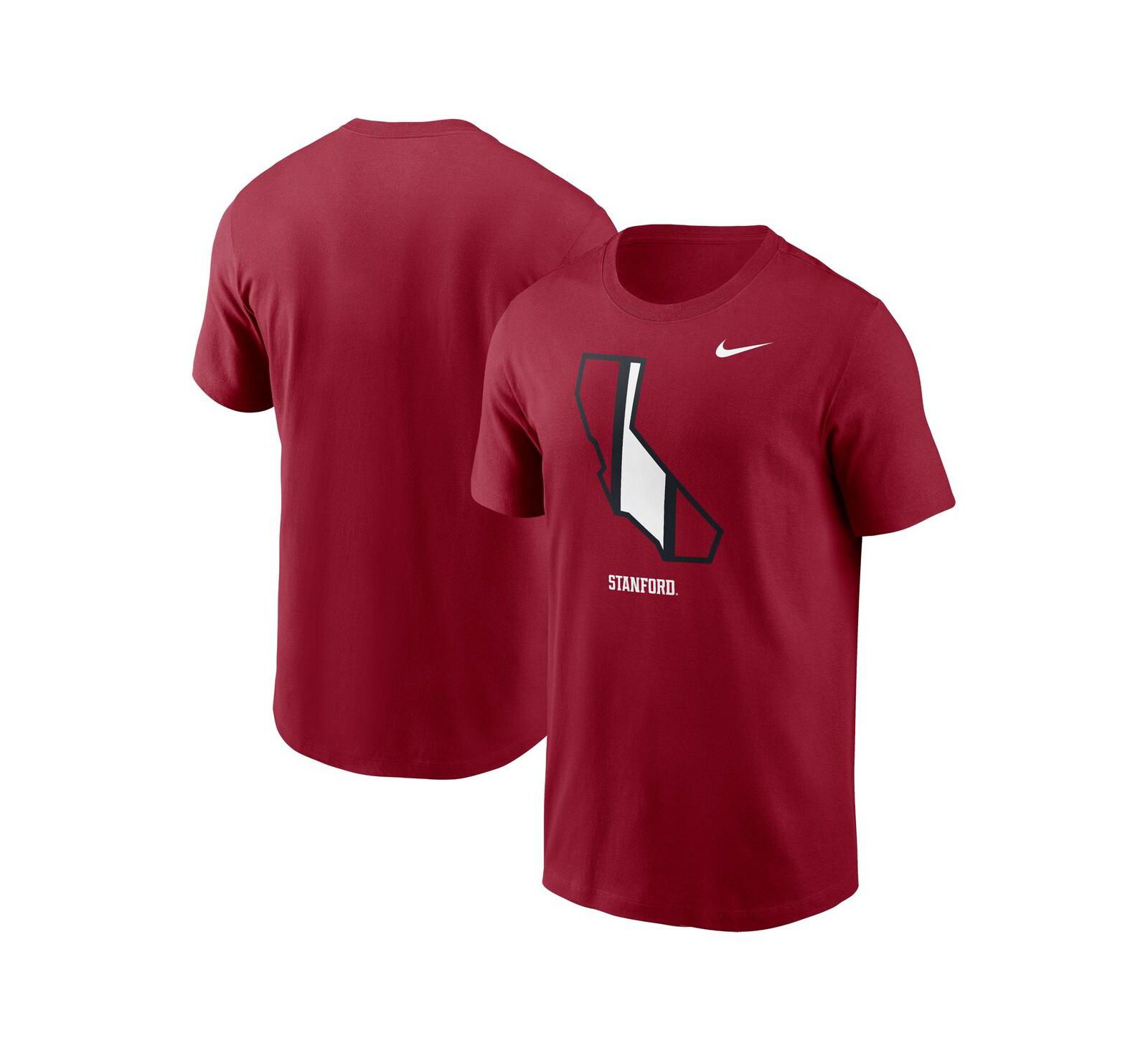 Мужская футболка Nike Cardinal Stanford Cardinal Campus State Shape T-Shirt