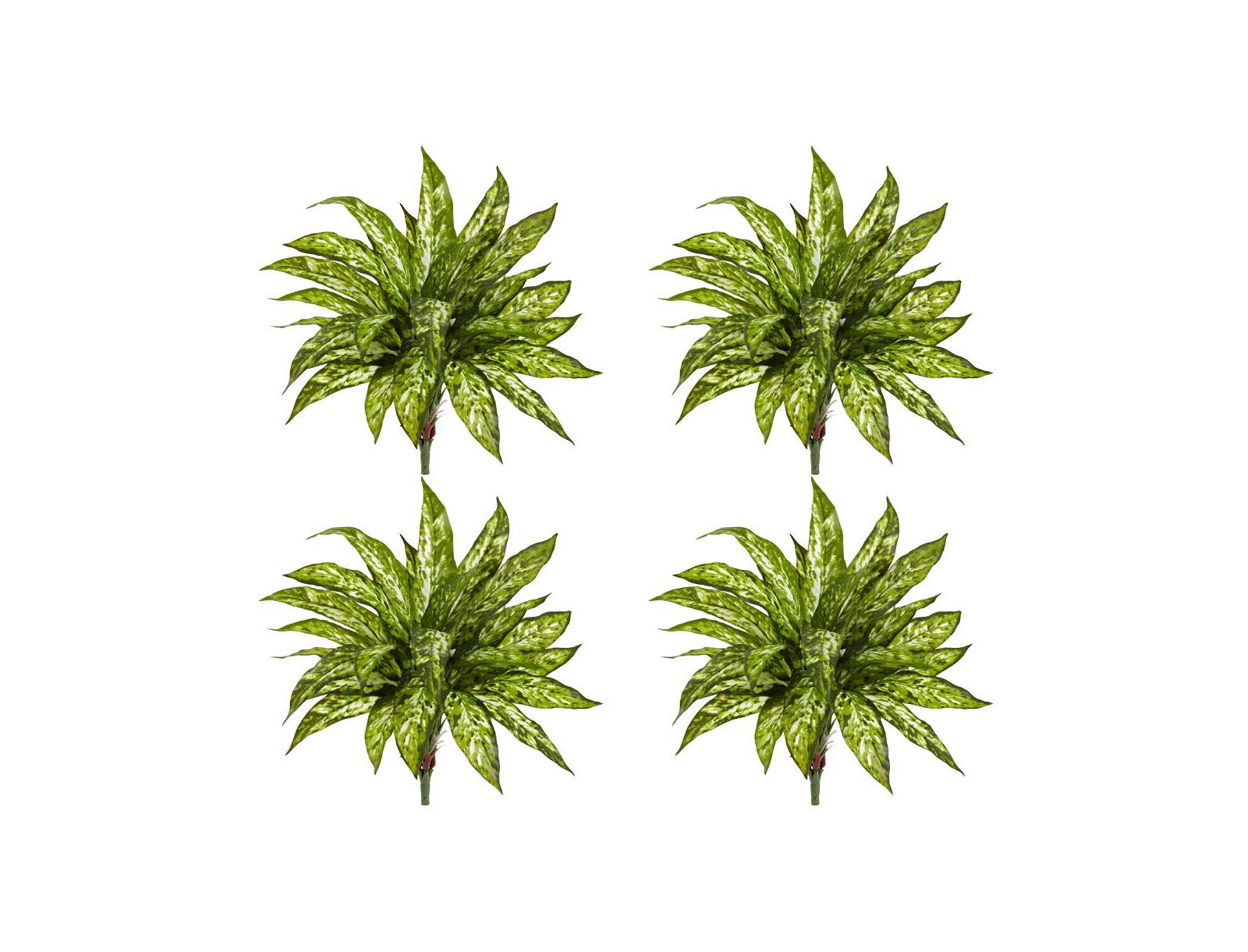 Slickblue искусственное растение Aglaonema для декора интерьера (набор из 4 шт.)