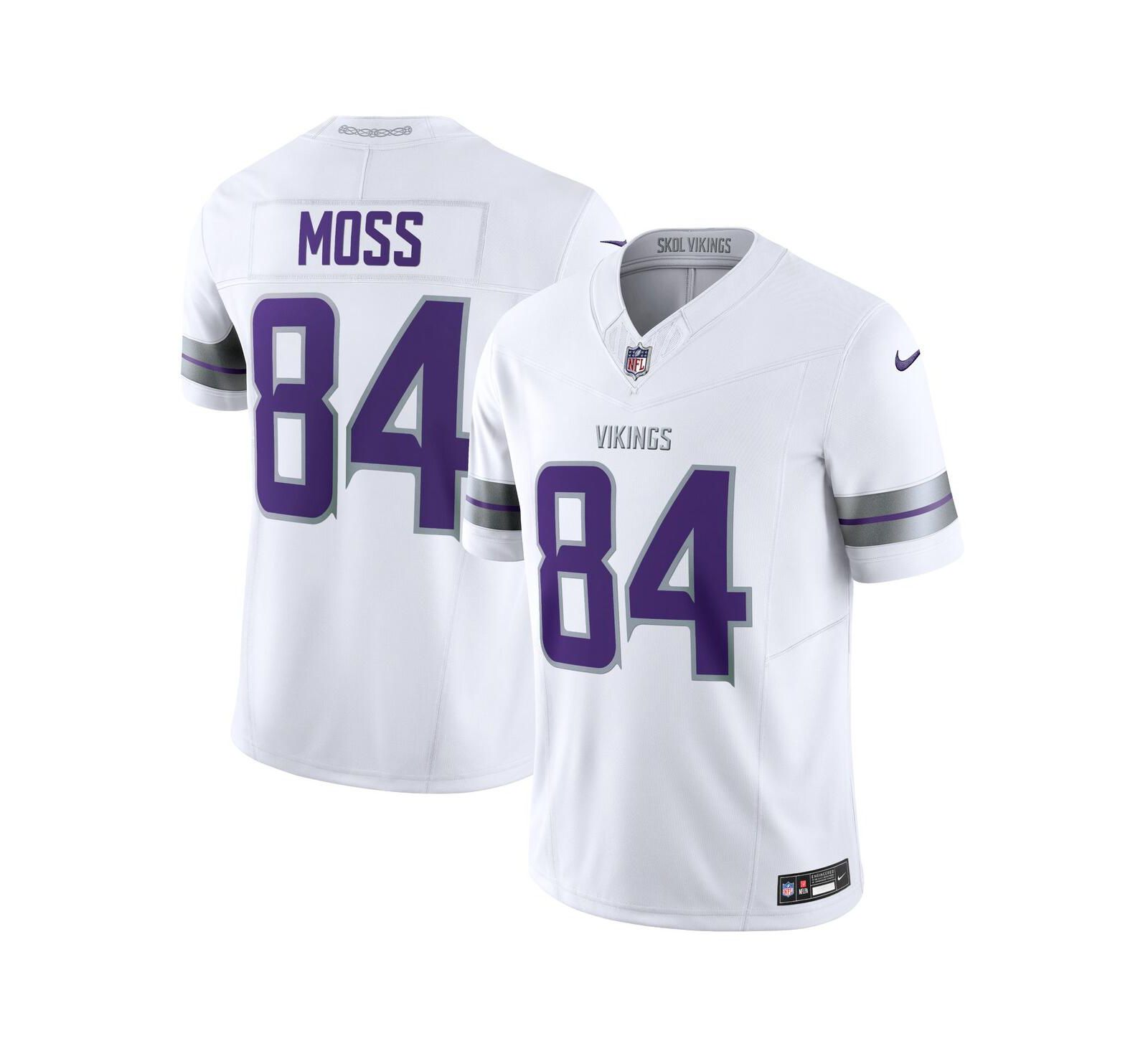 Мужская джерси Nike Randy Moss White Minnesota Vikings Alternate Vapor F.U.S.E. Retired Player Limited