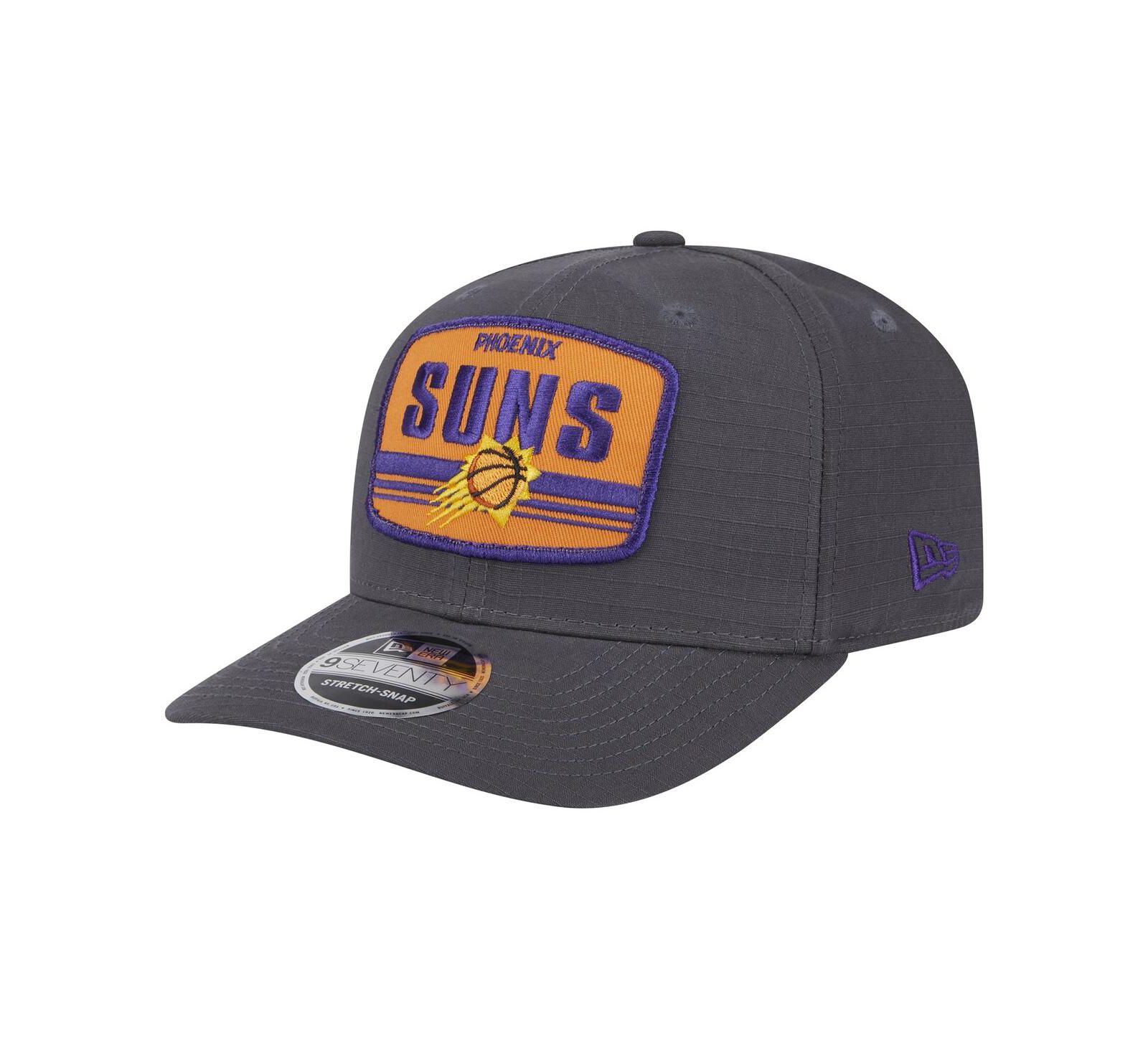Мужская регулируемая кепка New Era Graphite Phoenix Suns Team Elevated Patch 9SEVENTY