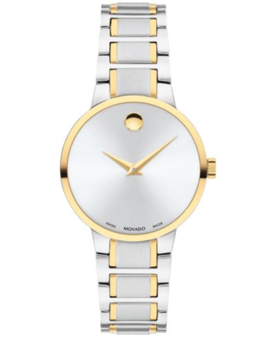 Часы Movado Women's Portfolio Swiss Quartz Stainless Steel Yellow Pvd 28MM