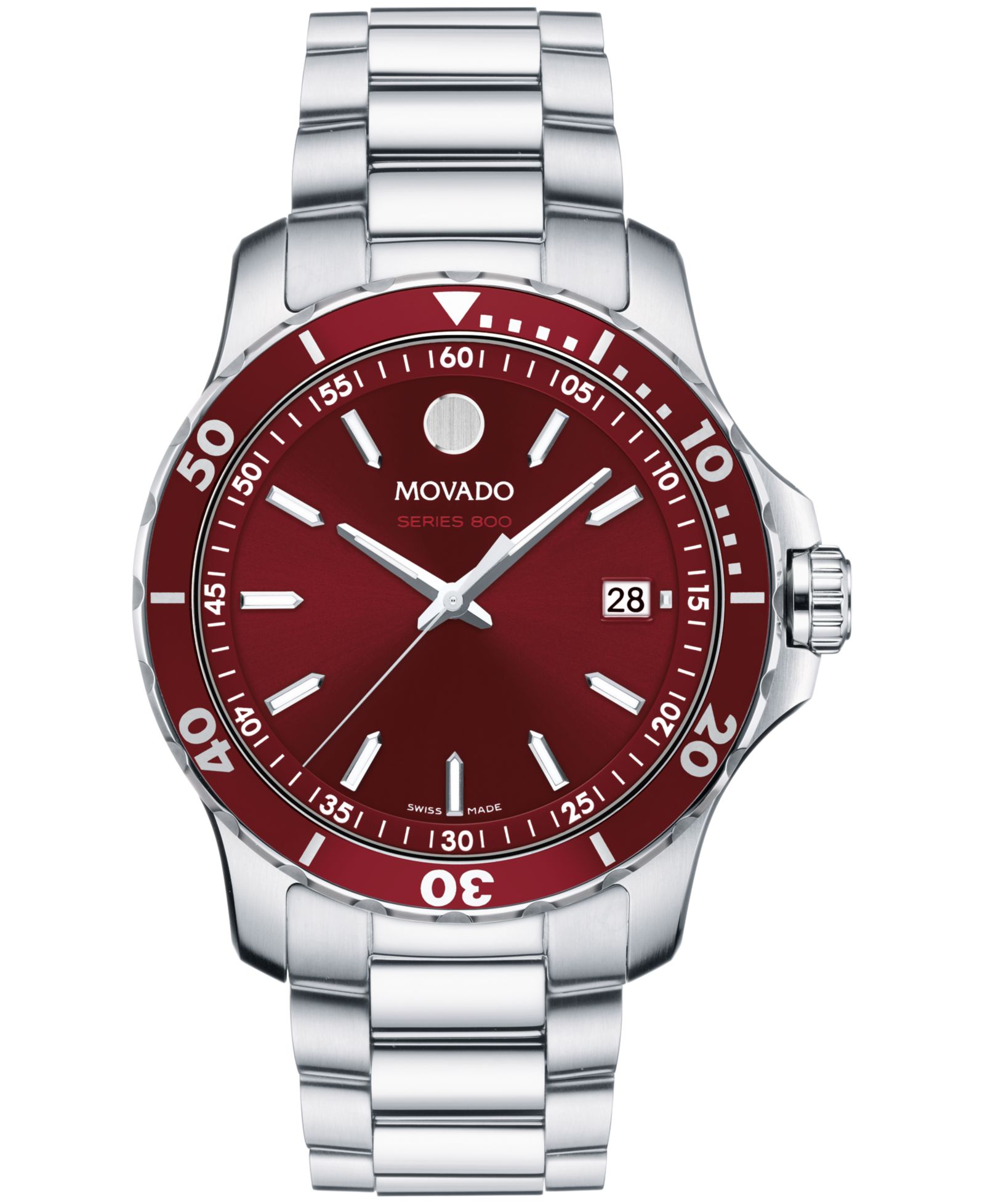 Movado Мужские швейцарские кварцевые часы Series 800 из нержавеющей стали, 40mm