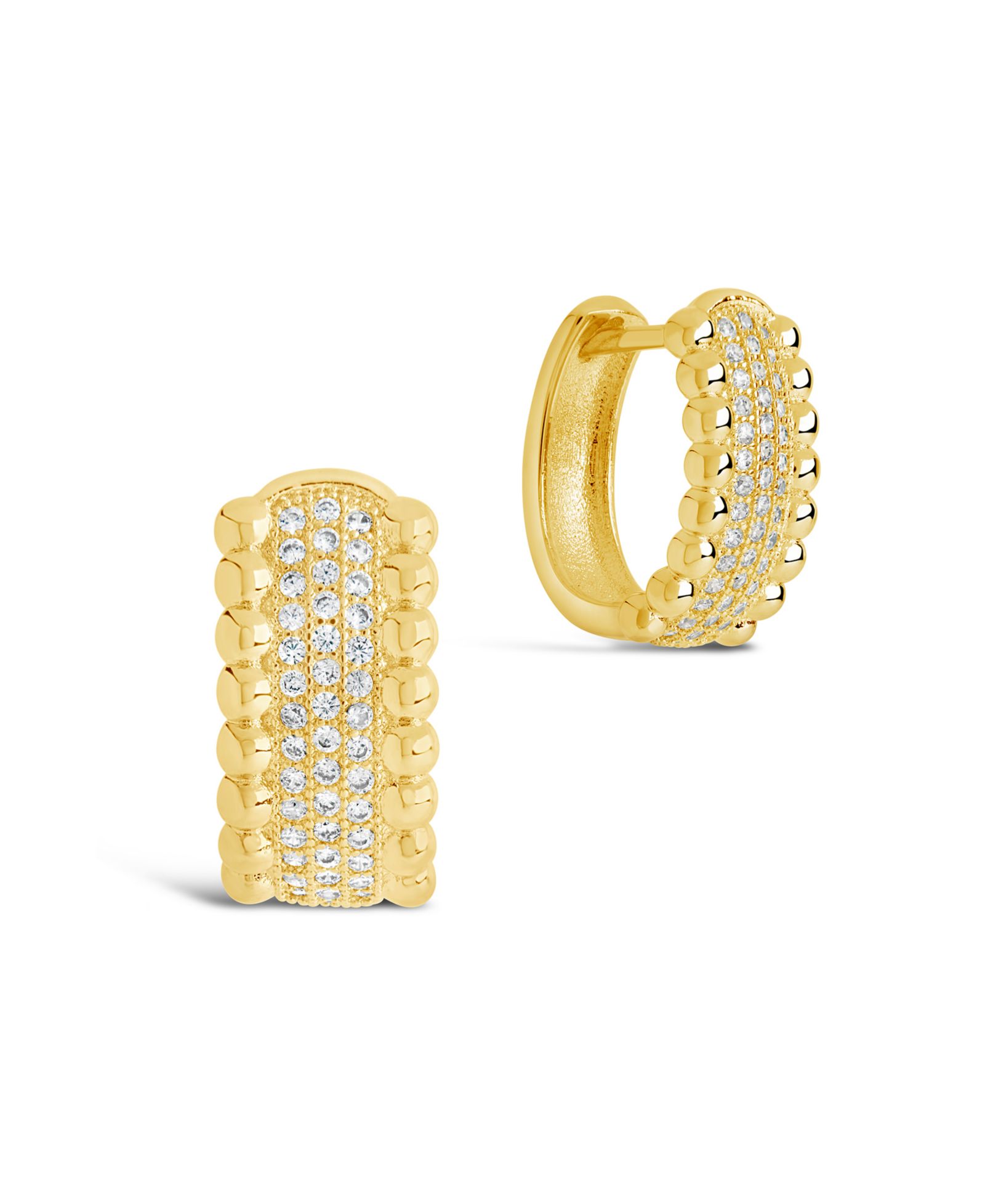 Серьги-кольца Sterling Forever Ellerie с микро-цирконием