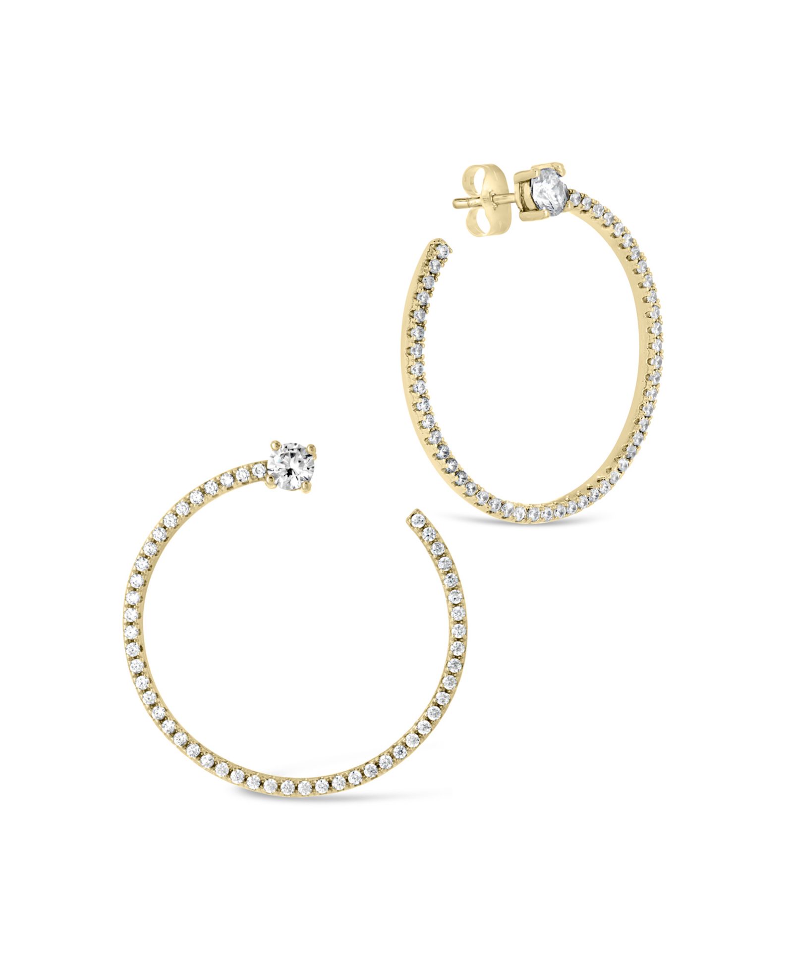 Серьги-гвоздики Sterling Forever Cindy Cubic Zirconia Circle Stud