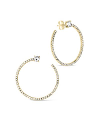 Серьги-гвоздики Sterling Forever Cindy Cubic Zirconia Circle Stud