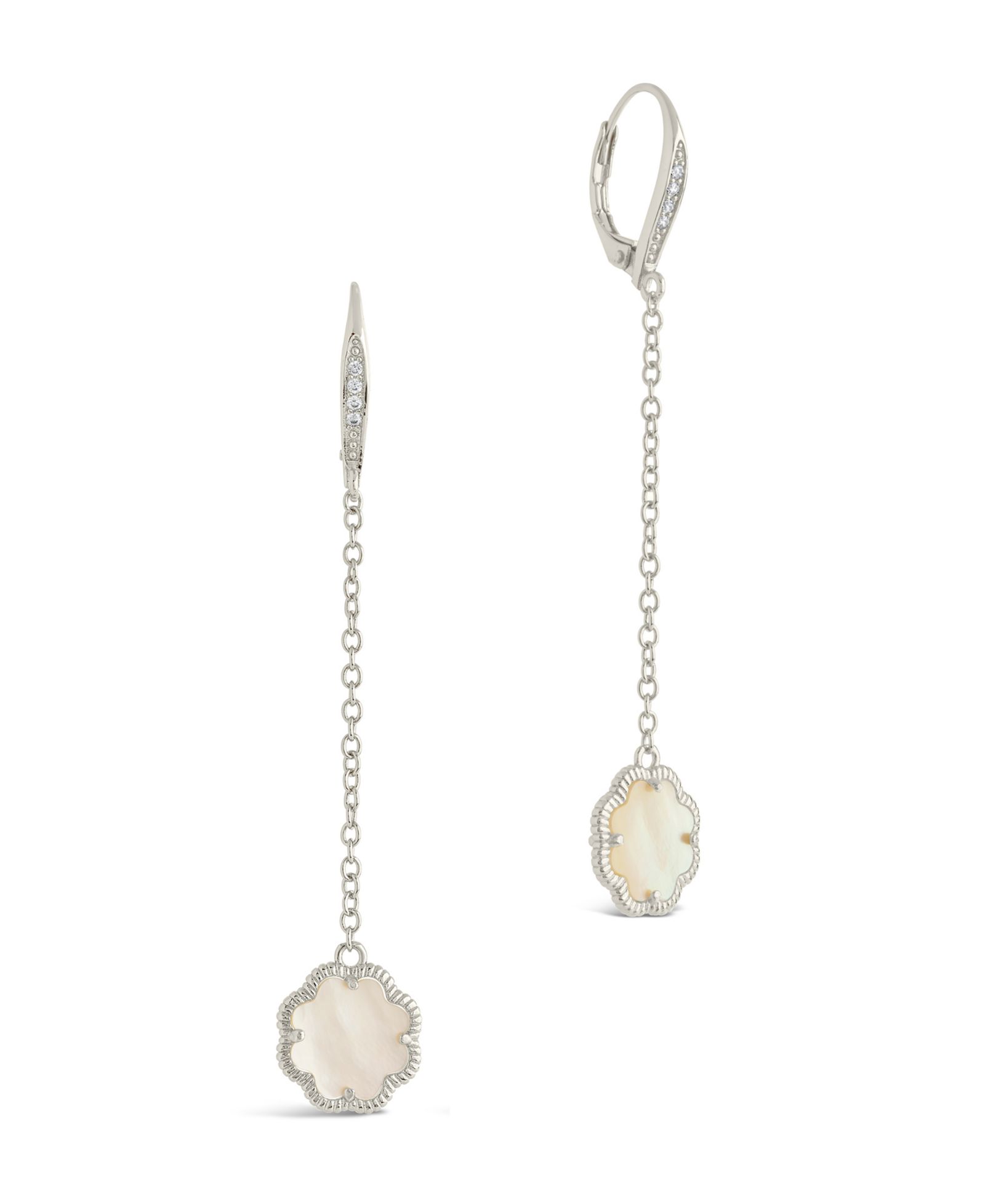 Серьги-подвески Sterling Forever Rose Petal Long Drop