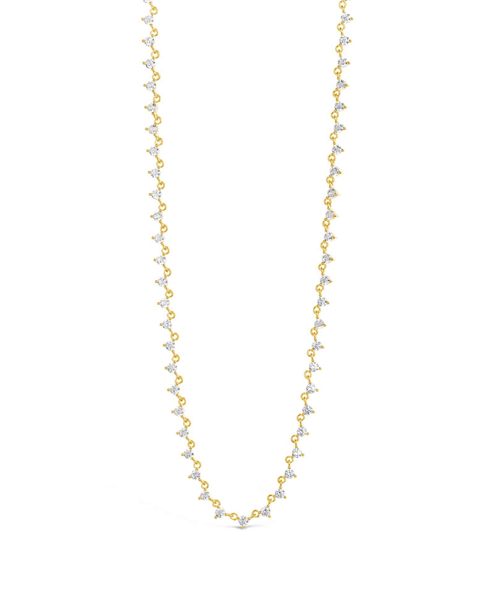 Колье Sterling Forever Brigid Staggered Cubic Zirconia Tennis