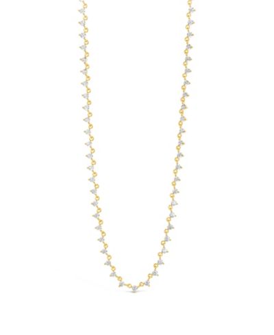 Колье Sterling Forever Brigid Staggered Cubic Zirconia Tennis