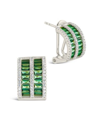 Серьги-кольца Sterling Forever Serena Cubic Zirconia