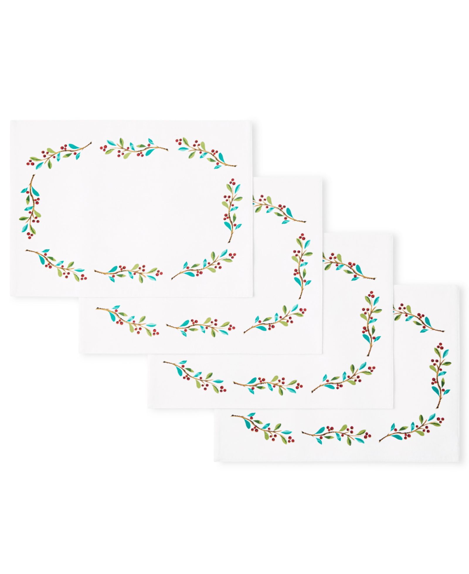 Fiesta Holly Sprig декоративные салшетки для сервировки, набор из 4 шт
