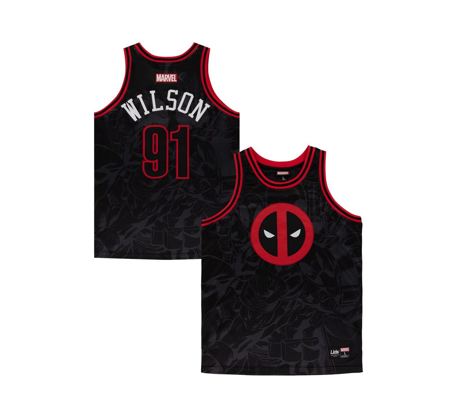 Lids Men's Black Deadpool Basketball Jersey