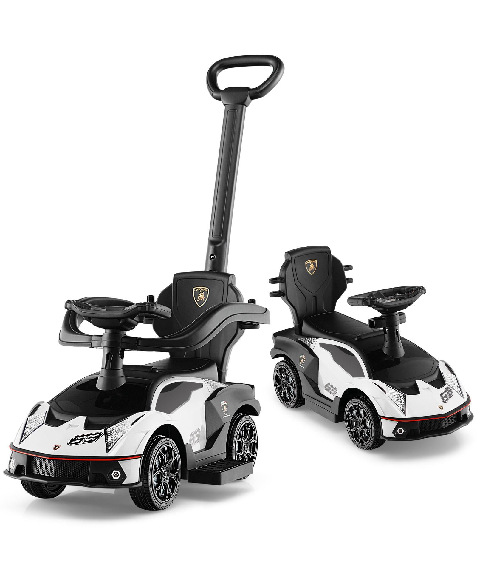 Sugift 3-in-1 Licensed Lamborghini Ride-On Push Car, 55 lbs, Ages 1+