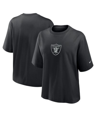 Женская черная футболка Nike Las Vegas Raiders Boxy