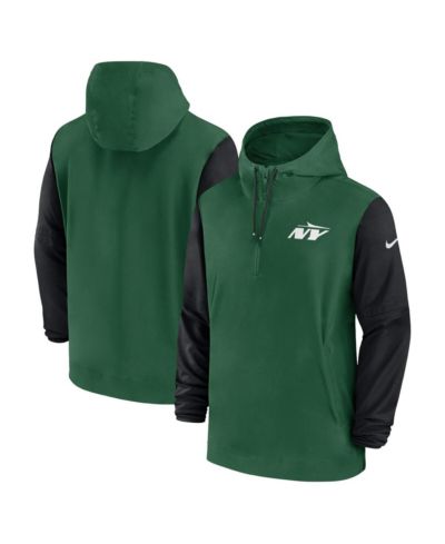 Nike Худи Men's Green/Black New York Jets 2024/25 Sideline Pre-Game Player 1/2-Zip