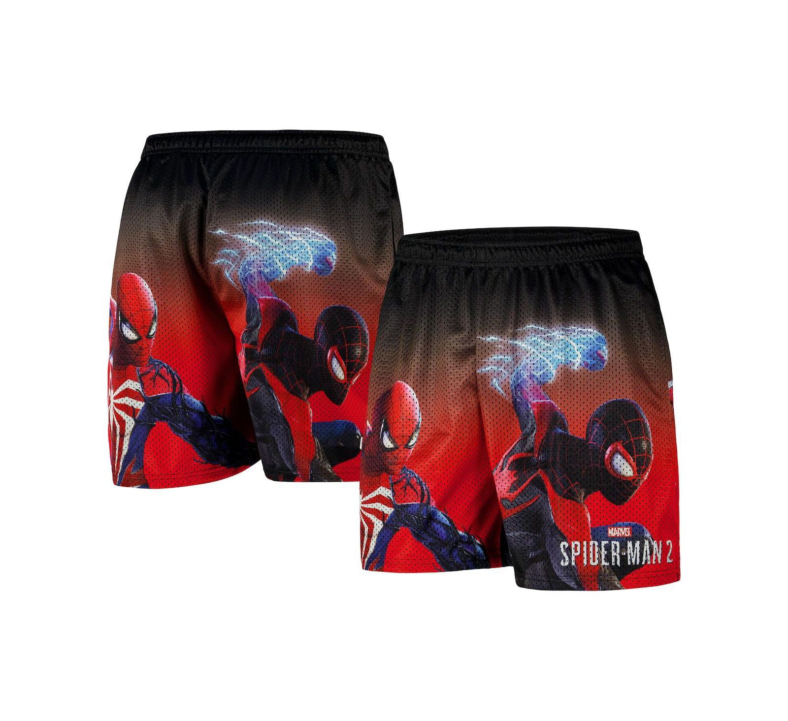 Chalk Line Мужские Black Spider-Man Spider-Man 2 Poster Art Retro Shorts