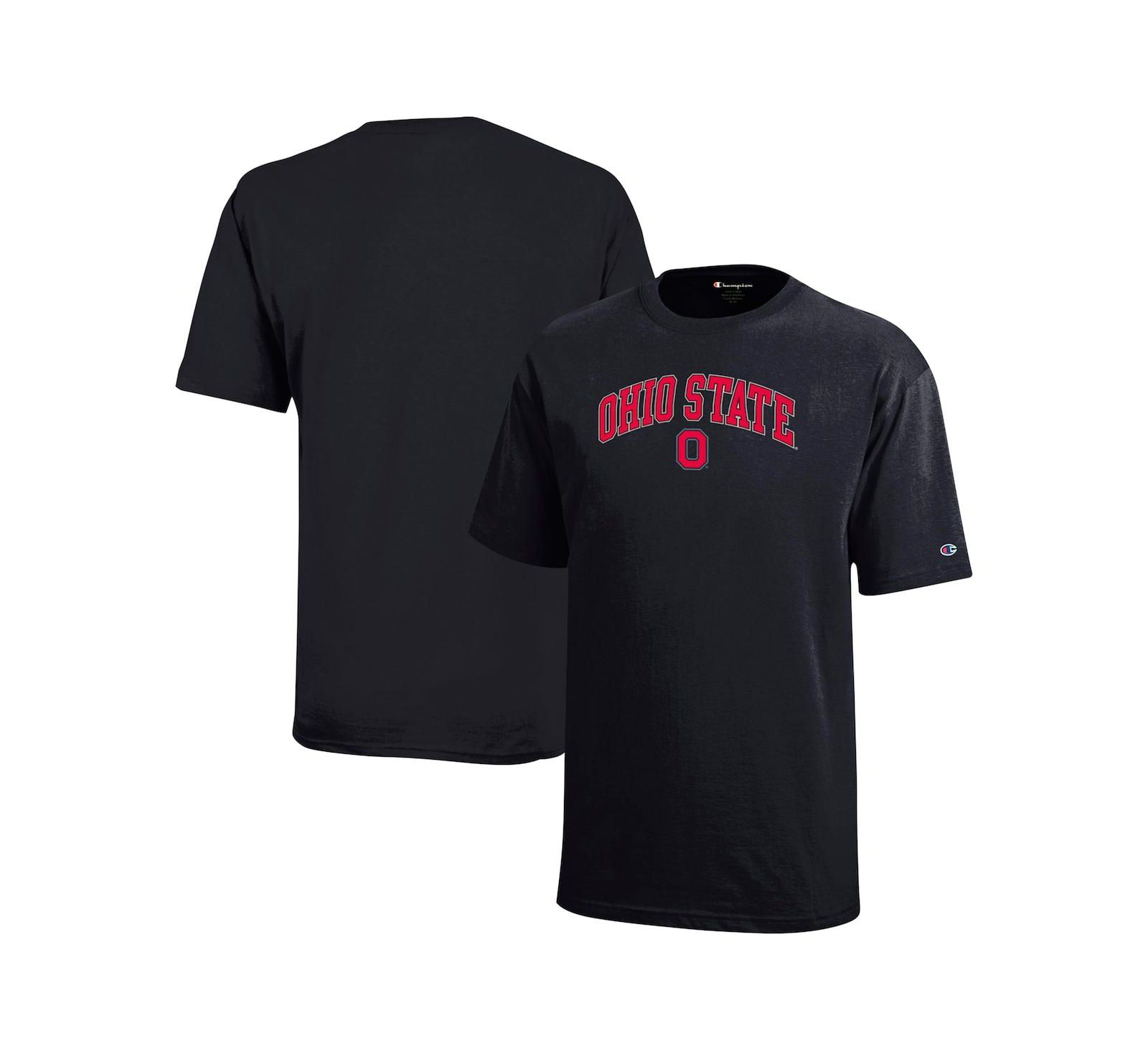 Champion Футболка с логотипом Ohio State Buckeyes для мальчиков и девочек, черная