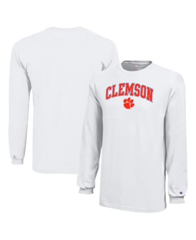 Детская футболка Champion Clemson Tigers с длинным рукавом, белая