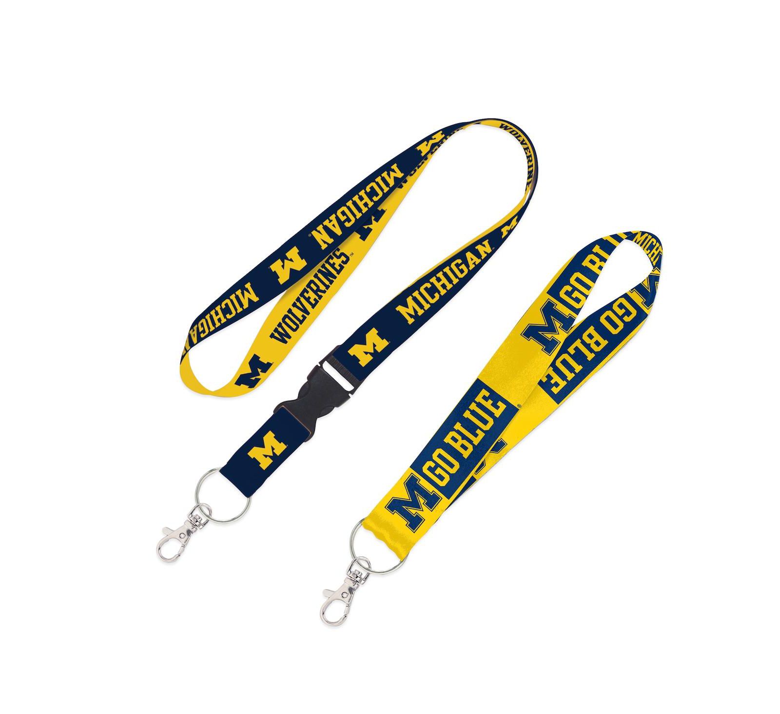 Набор ланьярдов Wincraft Michigan Wolverines, 2 штуки с отстегивающейся пряжкой