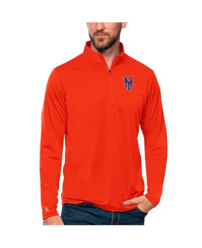 Мужская кофта Antigua New York Mets Tribute Quarter-Zip Pullover Orange