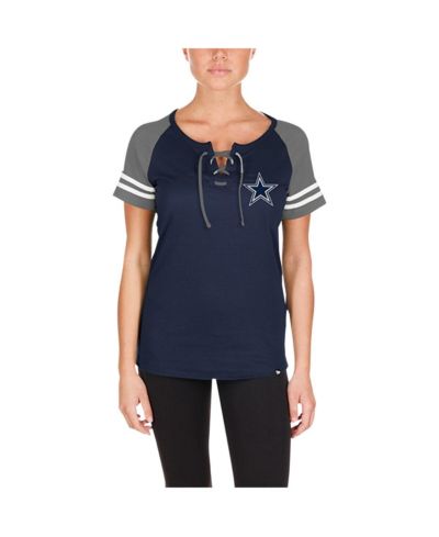 New Era Women's Navy Dallas Cowboys Lace-Up Raglan T-Shirt