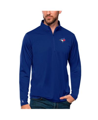 Antigua Men's Royal Toronto Blue Jays Tribute Quarter-Zip Pullover Top