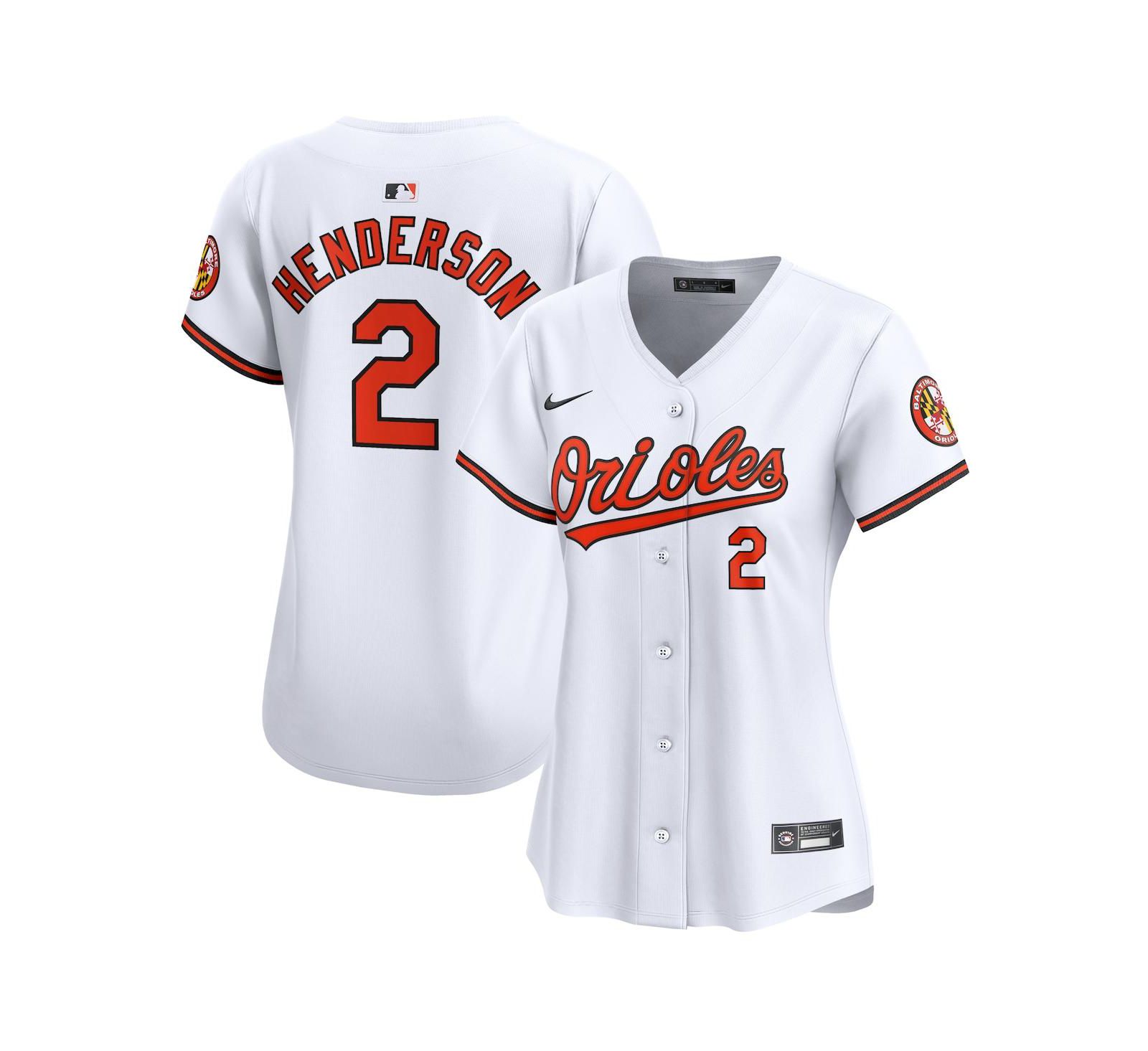 Женская игровая джерси Nike Gunnar Henderson White Baltimore Orioles Home Limited Player