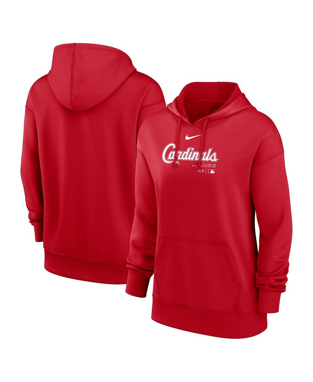 Nike Женское худи Performance коллекции Authentic St. Louis Cardinals красного цвета