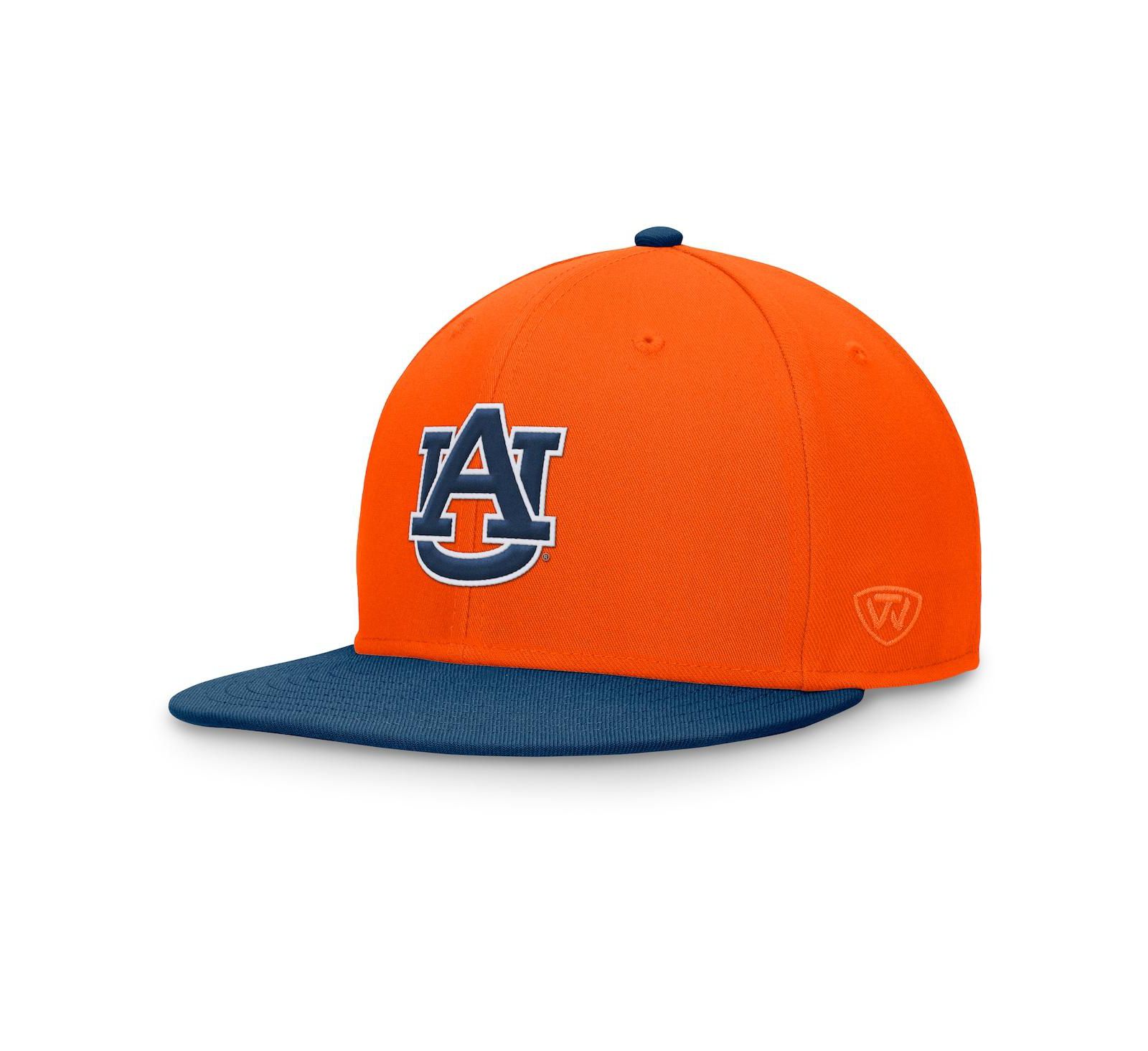 Мужская бейсболка Top of the World Orange/Navy Auburn Tigers Rally Two-Tone Fitted