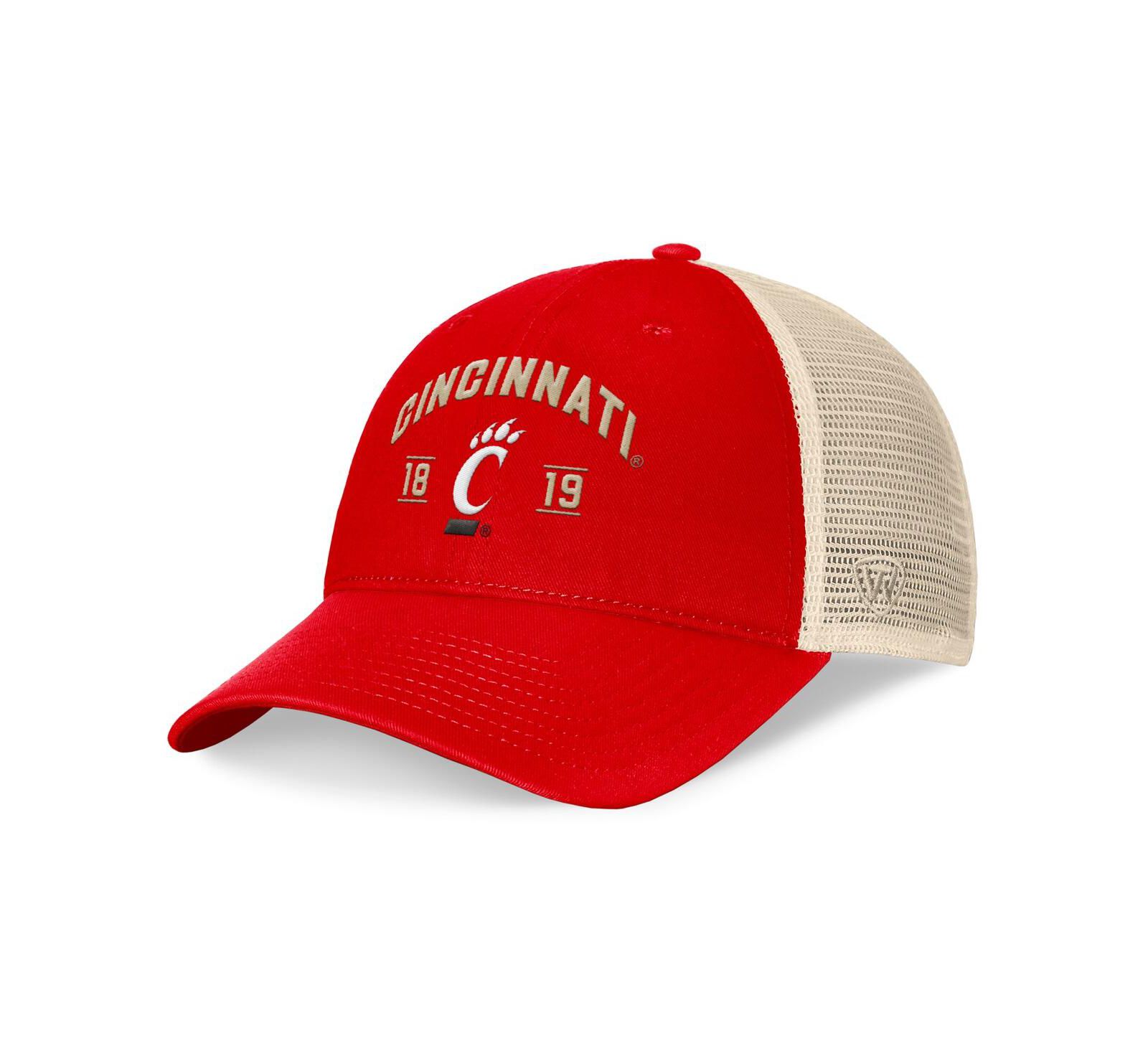 Мужская кепка Top of the World Cincinnati Bearcats Heritage Waylon Trucker — Red