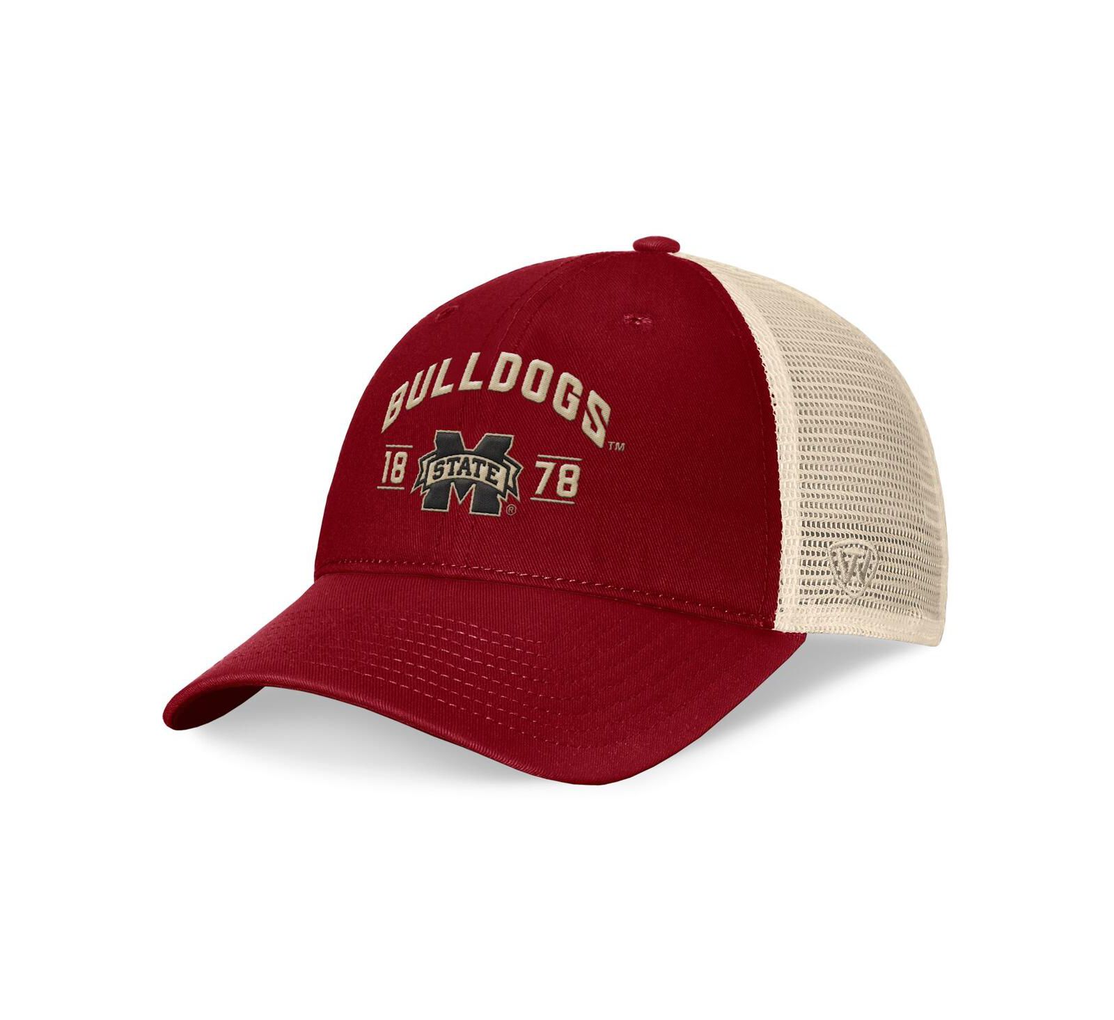 Кепка Top of the World Men's Maroon Mississippi State Bulldogs Heritage Waylon Trucker Adjustable