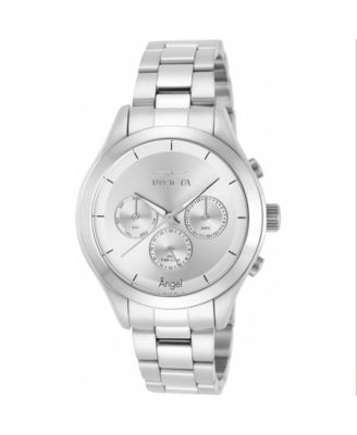 Invicta женские кварцевые хронографические часы Angel 12465 с серебряным циферблатом