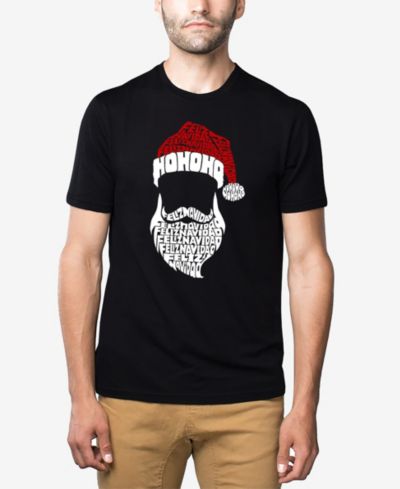 LA Pop Art Мужская футболка из смесового хлопка и полиэстера Feliz Navidad Santa