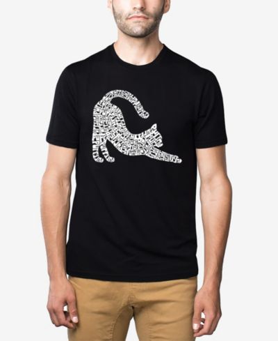 LA Pop Art Мужская футболка LA Pop Art Stretching Cat