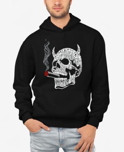 LA Pop Art Мужское худи с принтом Skull Word Art 7 Deadly Sins