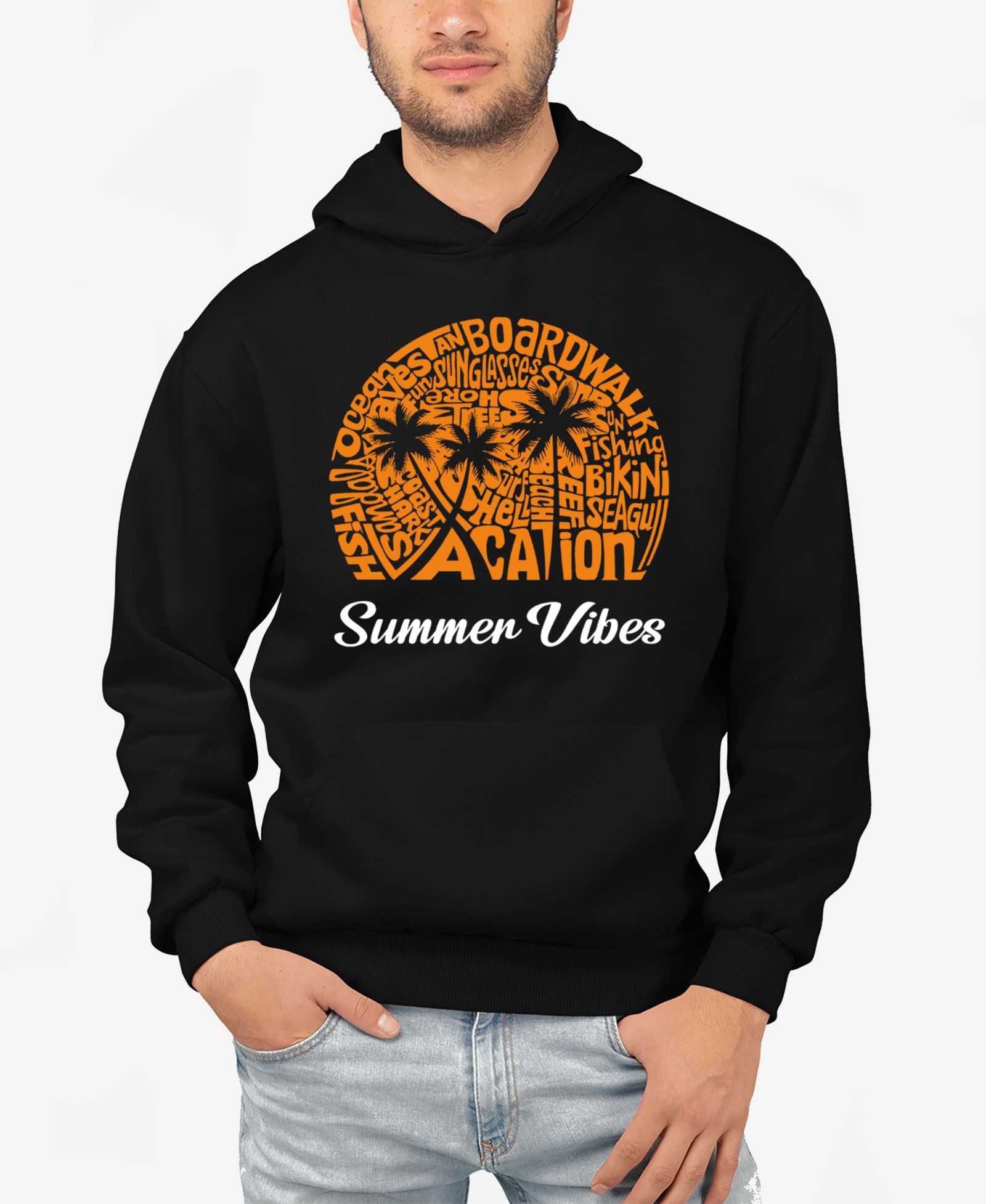Мужское худи LA Pop Art Summer Vibes Word Art