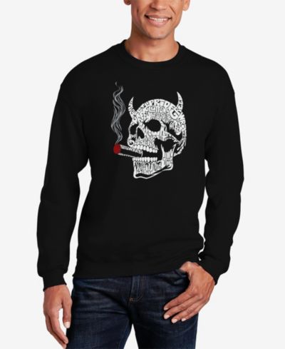 LA Pop Art Мужское свитшот с принтом 7 Deadly Sins Skull Word Art